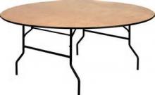 72 in. Round Wooden Table