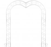 white heart wedding arch