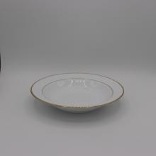 Soup Bowl with Gold Band