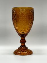 Amber Carousel Goblet